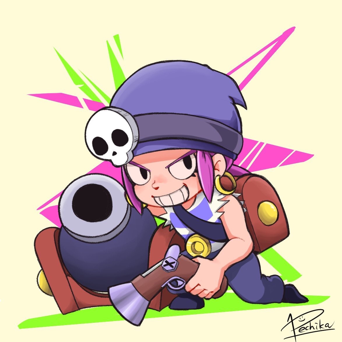 Potato And Mochi Penny - brawl stars fanarts penny