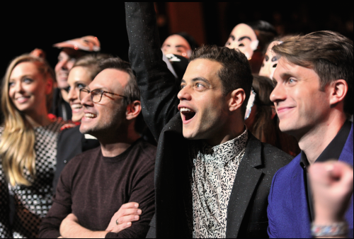 Portia Doubleday, Carly Chaikin, Christian Slater, Rami Malek, And Martin Wallström Taking Pictures