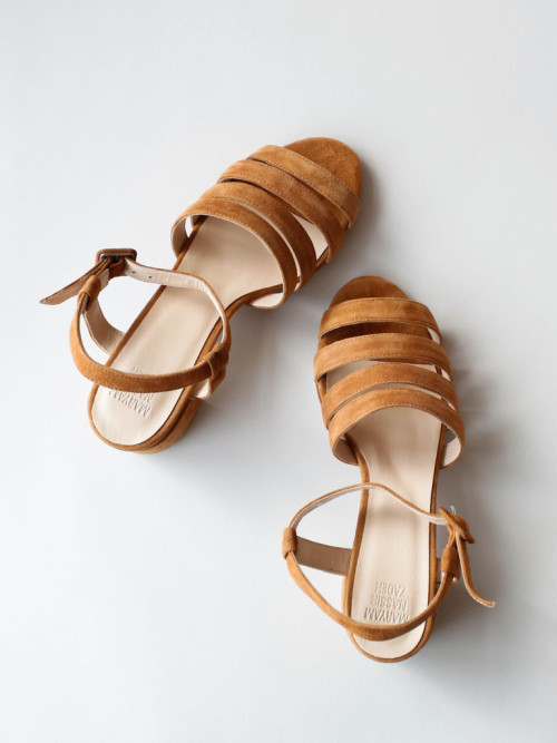 Walk with me - Palma Suede Sandals in Whiskey-MNZ at MILLE