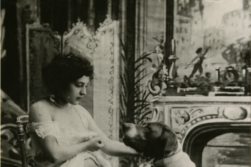 Lulu White with her dog circa 1893 Nudes