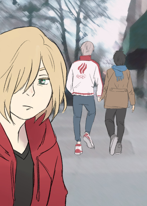 karendoodles: Yuri Plisetsky Documents His Life as Third Wheel AAAAAHHH T-THANK YOU FOR THE 13K OMG