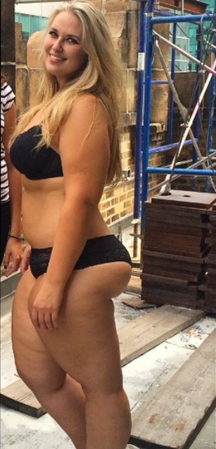 italiankong:  Megan Powers, beautiful curve model from Michigan. Those hips and thighs…to die for!!