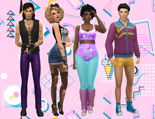 emmastillsims:Decades Lookbook - The 1980’sThis lookbook was requested by Olivia of @starladyv