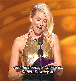  Robert Downey Jr. accepts the awards for