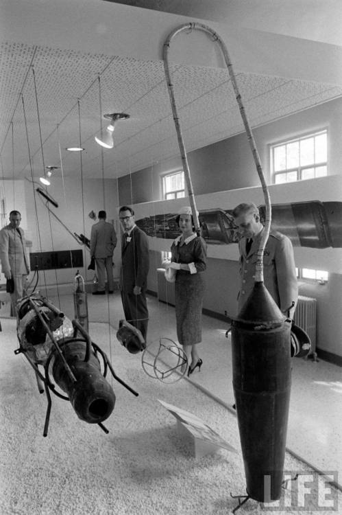 Exhibition of the rockets of Robert Goddard at the Roswell Museum(J.R. Farbman. n.d.)