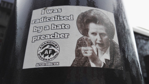 Anarchist Federation stickers seen around London
