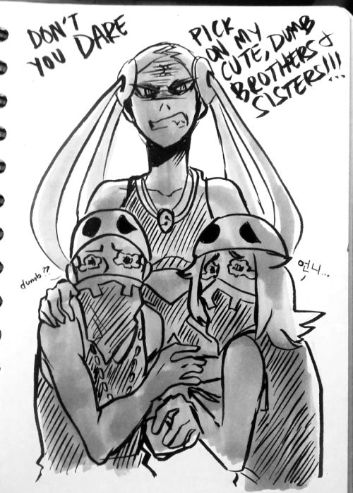 nyaparts:  quick copic doodles of team skull admin plumeria……… i love her????   big sis <3 <3 <3 <3