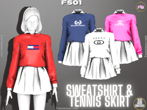 More Info & Download - https://www.famsimsss.com/post/sweatshirt-w-tennis-skirt