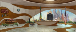 armandserrano:   ZOOTOPIA POST #8: DESIGNING MAYOR LIONHEART AND ASST. MAYOR BELLWEATHER’S OFFICES Early on I didn’t know where to put Asst. Mayor Belleweather’s desk. So I placed it right outside the mayor’s office in a very insignificant corner.