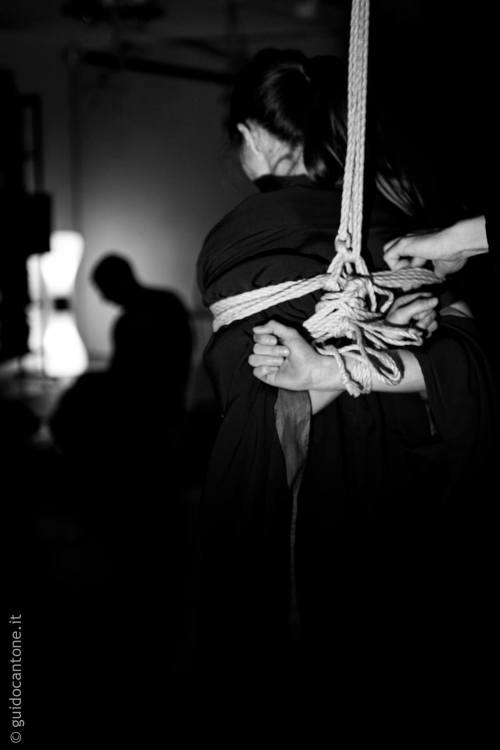 kirigamikinbaku:  ropes Kirigami, model Tenshiko, photo by Guido Cantone@Rope Jam Session Milano 