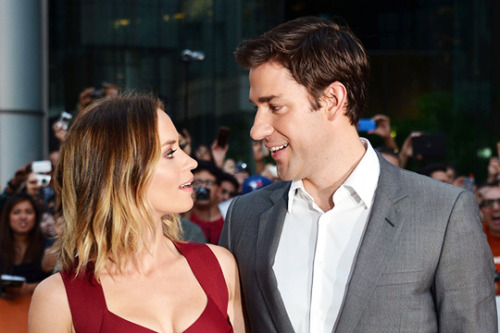 sorry-no-more-no-less:  The way Emily Blunt and John Krasinski gaze adoringly at each other needs to never end.  