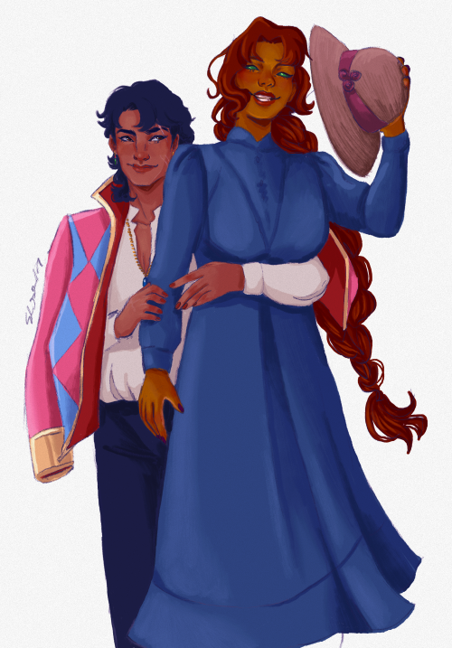 lomakes: messy colours on this dickkory as howl and sophie piece to loosen up &lt;3inspired by @