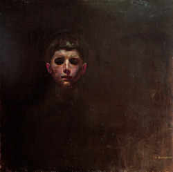 amare-habeo: Gustav Gwozdecki (Polish-French, 1880 - 1935) Boy’s head (Self-portrait, Apocalypse), 1904 Oïl on canvas, 100 × 98 cm 