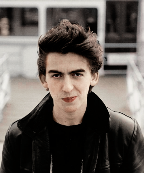 george harrison 1961 —colored by @yesterdey