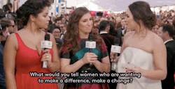 refinery29:  Mayim Bialik made a great point at the SAG Awards red carpet. Women have four years to prove exactly what feminism is made of. Make it count.Gifs: Refinery29 Facebook Live