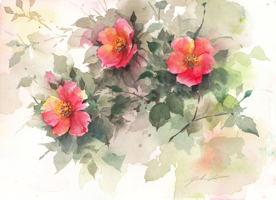 9月 (September) Sep.25,2018 watercolor size:333*242mm (F4) paper:water ford white (細目・300g/m2)