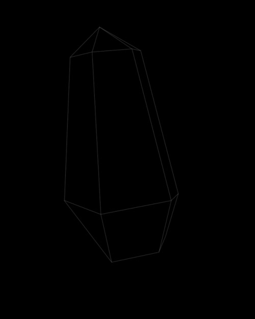 drawingden: quaenam:  Crystal Tutorial (SAI v2) Outline the shape of the crystal with a very small brush on a linework layer. Fill in the partial areas with the base colour, each on a separate layer (9 in this case). On a new layer, use the gradient tool