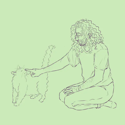 An Old Sketch Of Jon And Admiral That I Will Probably Never Finish,, Yeah.
