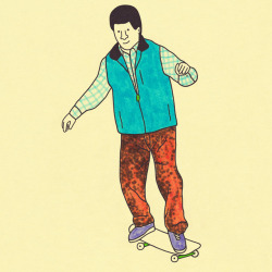 gangsterdoodles:Jackie Chan Skateboarding