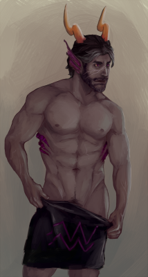 kinomatika: kdubzart:  photo study i turned into beardy dualscar for fun. ill fetch the ref when its not 3am on a sunday morning  oh MY 