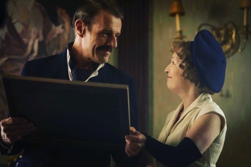 » Lesley Manville and Lambert Wilson, Mrs Harris Goes to Paris (2022, dir. Anthony Fabian)