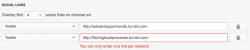 edwardspoonhands:  Trying to add Tumblr links