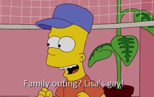 lezcorp:  lethal-cuddles:  eeveelutionsforequality:  bluezey:  venusisfortransbians:  hipsterwitchvibes:  1f12: holy shit  I.C.O.N.I.C  Y'all mind if I   You forgot the next year where Lisa was dating two women   Lisa is canonically bisexual!   And polyam