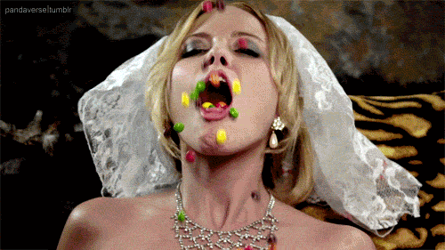 From a banned Skittles commercial. Here’s the whole thing: 
