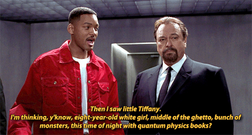 insanity-keeps-things-fun: closet-keys:  stream: Men in Black (1997) dir. Barry Sonnenfeld I use this scene to explain implicit bias to people. his first instinct is to assume the aliens are violent and the girl is innocent, but instead of acting on those