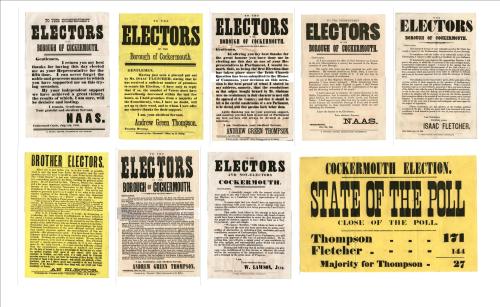 scarce and very ephemeral election handbills dating back to the 1860’s  as can be seen fr