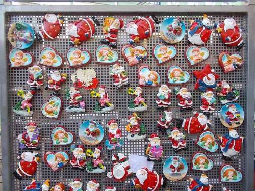 Magnets from Wroclaw, Poland - offered on Christmas market.