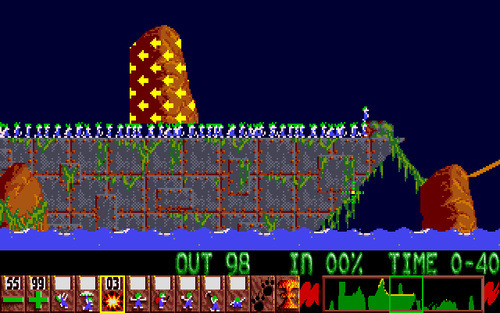 Lemmings Diary — Taxing Level 7 Sega Version - Jump down!
