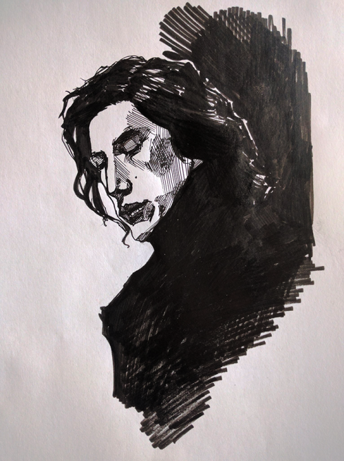 jodeeeart:Day 7 of Inktober 2016.Fanart Friday in the form of Kylo Ren