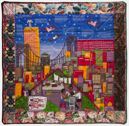 In honor of National Quilting Day, we’re highlighting Faith Ringgold’s “Tar Beach 2” qui