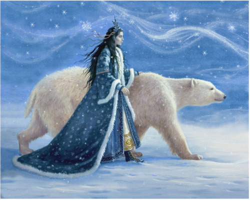 Illustrations by Ruth Sanderson for The Snow Princess (click to enlarge)