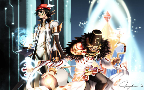 khrysm-art: War of Emperium A Warlock and Sorcerer from Ragnarok Online. 2011-09-06
