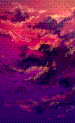 Porn photo crystal-chima:  Pixel cloudscapes 