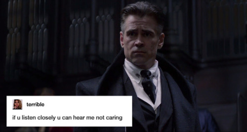 thegaypumpingthroughyourveins:Percival Graves + text post meme 2/? part 1 