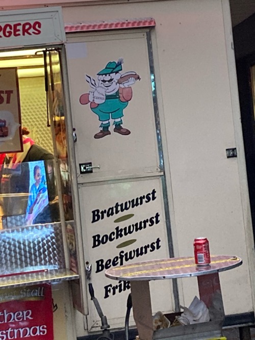 sirobvious:Bratwurst?  Bockwurst?  Beefwurst?  It’s yours my friend, as long as you have enoug