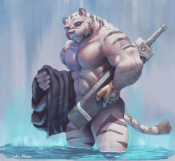 sexyfurryland:   Mercenary Tiger  by  Hanukami