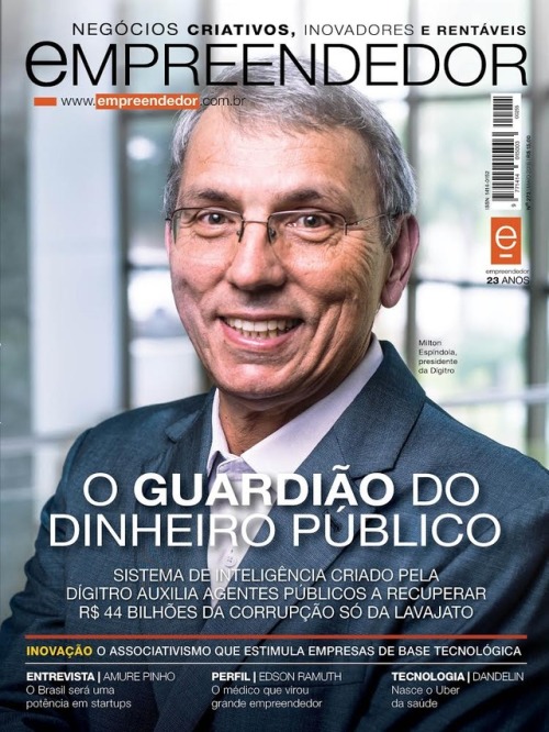 O crescimento e a diversificação de negócios da Dígitro foi capa da revista Empreendedor.