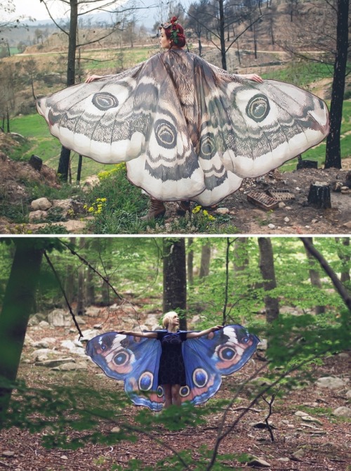 sosuperawesome:Kimonos and Skirts, Dragonfly, Butterfly and Moth Wings and Cloaks and Capes, by Cost