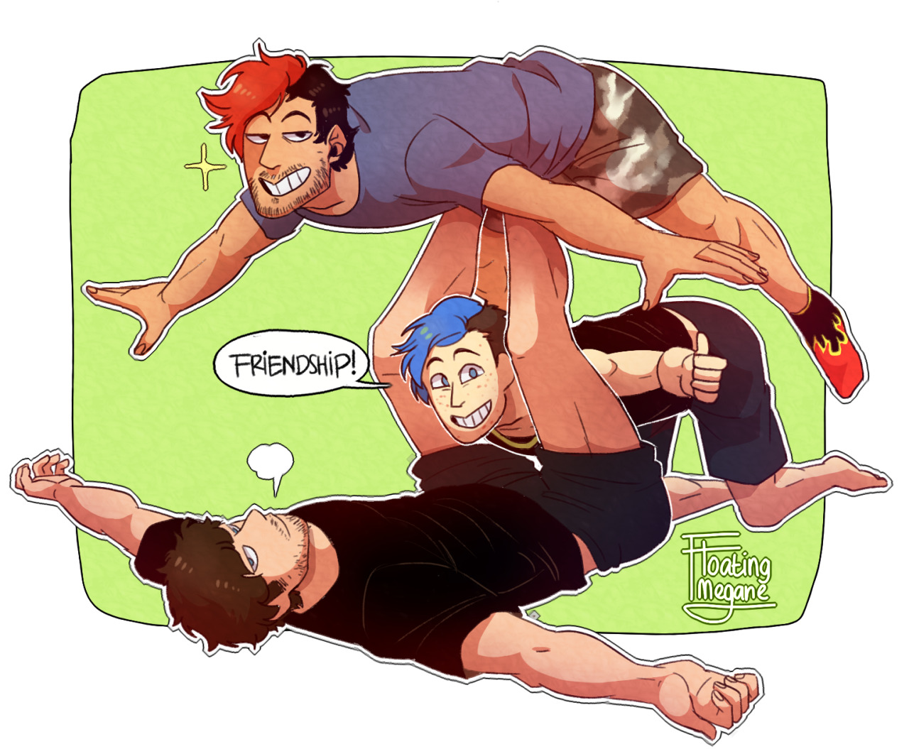chibi-megimoo:  “Friendship!“also, the teamiplier really do need to make a yoga