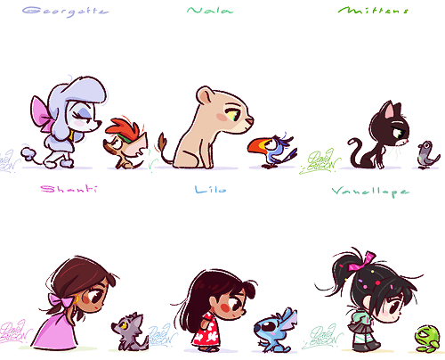 mickeyandcompany:  Disney heroines chibies,   by princekido (Facebook - Blog - Instagram -