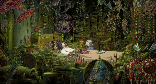 Chambre d'Hauru in Le château ambulant, un dessin-animé d'Hayao Miyasaki, 2004.