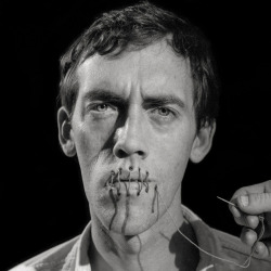 yakubgodgave:   David Wojnarowicz poster image for the Rosa von Praunheim film Silence=Death, 1989, photographed by Andreas Sterzing  