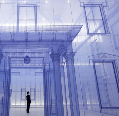 cubebreaker:This installation by Do Ho Suh used silk to recreate both his childhood and adulthood ho