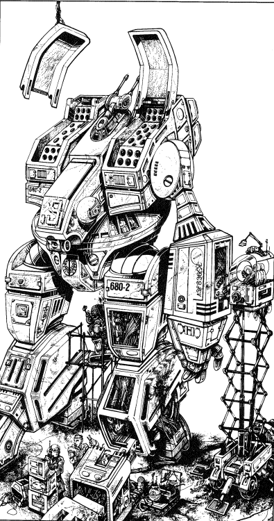 Part 1/3 of the art of BattleTech Compendium: The Rules of Warfare, published in 1994, Illustrations