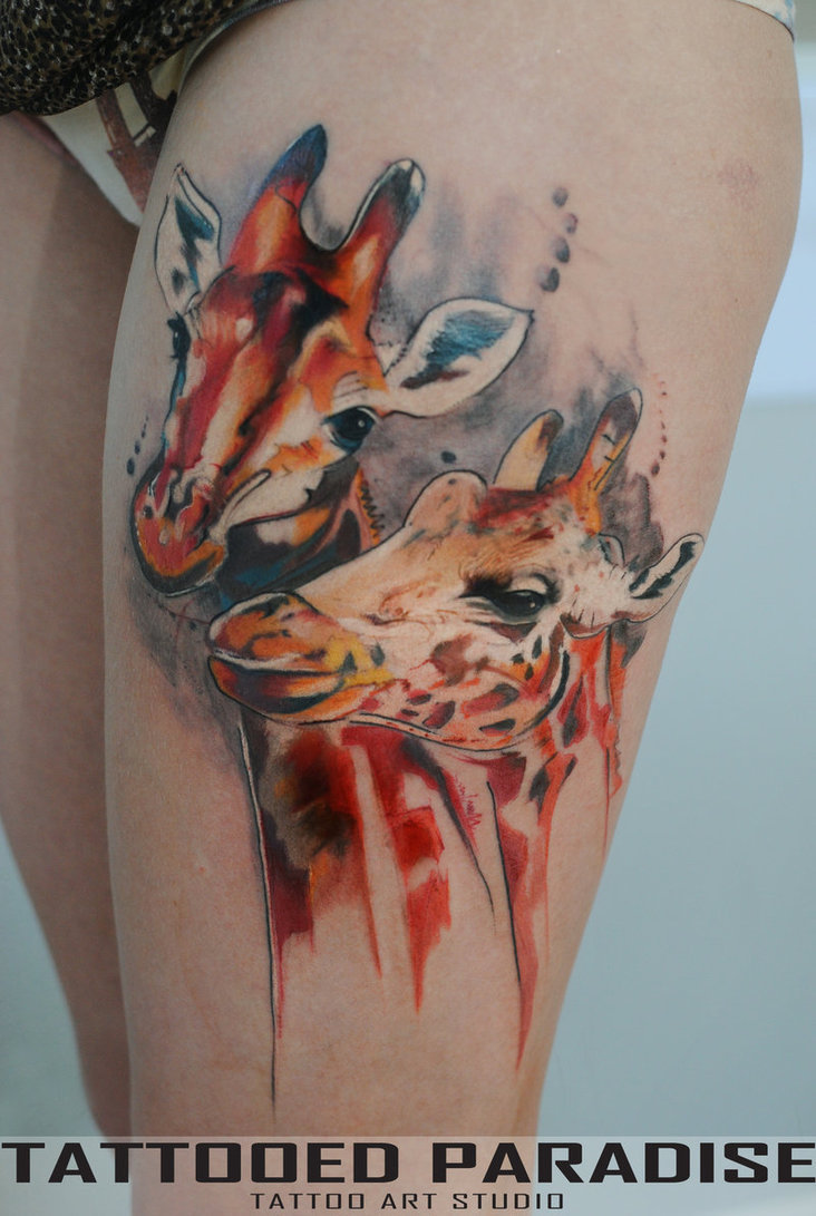 rubendomfer:  Watercolor tattoo by Aleksandra Katsan 