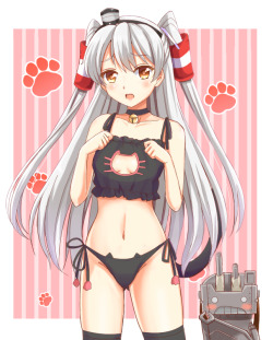 xyzismywaifu:   どちらの天津風が好み？ [Which Amatsukaze do you choose?] 